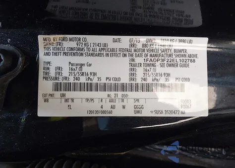 2014 Ford Focus Se from USA, damaged, VIN 1FADP3F22EL102788
